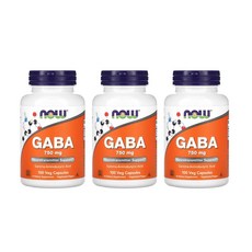 (해외) Now Foods 나우 푸드 가바 750mg 100정, 3개