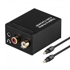 Usee DAC 디지털 (광 및 동축) 아날로그 RCA (L / R) 오디오 변환기 DA 컨버터 음성 변환 금도금 단자 PS3 XBox HDTV, 단일상품