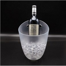와인버켓 맥주 샴페인 얼음통 버킷 다채로운 스테인레스 클럽 1 포스터없음 스탠드 LED, 한손 샴페인 아이스버킷, 1개