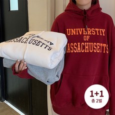 [2] 데일로엔 여성용 UNIVERSTIY 레터링 기모 후드 2 가을 겨울 기모 후드 후드집업 맨투맨 리뷰후기