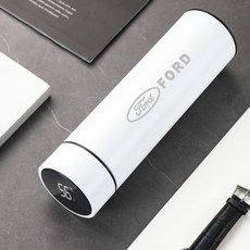 포드 로고 특정 차량 장착 지능형 절연 물컵 F150 레인저 피에스타 포커스 트랜짓 머스탱 몬데오 MK2 MK3, 1개, 04 B-Ford-White