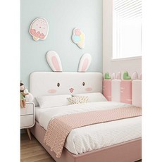 침대 헤드 보드 가드 벽 꾸미기 등받이 보이 프린세스, 작은 르 토끼 폭 1.2m x 높이 0.6m