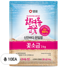 샘표 한여름눈꽃 꽃소금, 3kg, 10개
