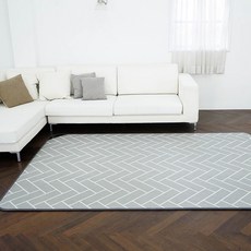 한일의료기 전자파없는 분리난방 마루 거실전기장판 겨울거실매트 무자계전기요 특대형, 헤링본 그레이 대형