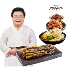 강순의 별미 김치 4종 (여수돌산갓김치 2kg+치자백김치 2kg+총각김치 1kg+마늘쫑고추장무침 500g)