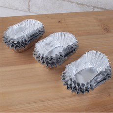키알리 롯데 타원형 카스테라 생과자 알루미늄 은박 베이킹컵 유산지컵 머핀틀 270P (90px3), 3개