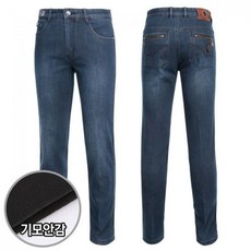 파파브로 남성 국산 겨울 기모 스판 중년 청바지 GY JEK 557 4 블루