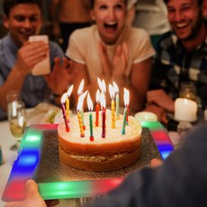 에바 생일 케이크플레이트 LED 기념일 파티용품, 향