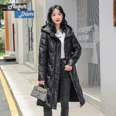 ANYOU 여성 후드 따뜻한 겨울 패딩 일상생활 심플 부드러운 코트