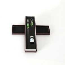 Zeyuan 유리 쓰기 펜 유리 딥 펜촉 잉크 펜, 18.5cm, 녹색