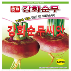 (무씨앗종자) 강화순무씨앗 (2000립) 3봉, 3개