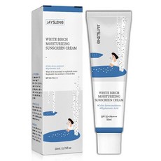 페이스 선크림 모이스처라이저 SPF 50+ PA++++ 버치 주스 보습 선크림 얼굴용 자외선 차단제 화이트 캐스트 없음 수분 공급 모든 타입의 피부를 위한 스킨 케어