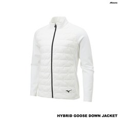 [국내배송] 미즈노 HYBRID GOOSE DOWN JACKET 오프화이트 경량성 내구성 보온성 남성용 구스다운자켓