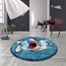 시트지 트릭아트 트릭아트포인트 바닥 트릭아트시트지 돌고래 입체 3d바닥스티커 인테리어 벽화, W 대양 상어 머리 E013 90x60 cm