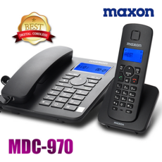 맥슨 유무선 전화기 블랙 MDC-970