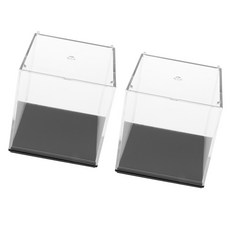 STK 2pcs 투명 아크릴 디스플레이 케이스 방진 모델 쇼 상자 캔디 장난감 케이크 액션 피규어 인형 예방 케이스 7L * 7W, 설명, 클리어