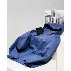 ARCTERYX 남성용 바람막이 하이킹 캠핑 야외 후드 재킷, 13.파란 4XL