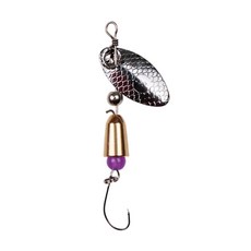 베이스 송어 연어를위한 낚시 미끼 스피너 베이트 월드 왈리 하드 메탈 스피너 미끼, 실버 싱글 후크, 1개