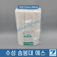 수성 솜붕대 3인치(7.5cm X 250cm) 12롤(1봉), 1개, 12개입 - 롤솜