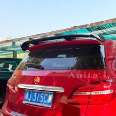 자동차 ABS 플라스틱 카본 룩 블랙 리어 윙 바디 키트 메르세데스 벤츠 B 클래스 W246 W245 B200 B45 해치백 루프 스포일러, [02] Carbon Fiber, 1개