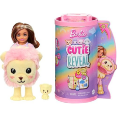 Barbie Cutie Reveal Chelsea Doll & Accessories Lion Plush Costume & 6 Surprises Including Color Change Cozy Cute Tees Series, 상세참조