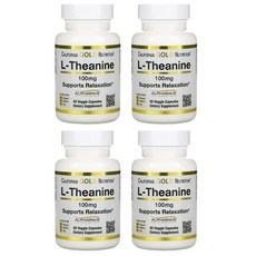 California Gold Nutrition L-Theanine Relaxation 캘리포니아 골드 뉴트리션 엘 테아닌 릴렉스 60정(60일분) 4팩, 60정