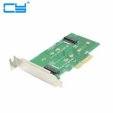 [해외] M.2 NGFF PCIE 4 레인 SSDPCIE PCIE 3.0X4 및 NGFFSATA 어댑터삼성 XP941 LITEON IT M6E (로우 프로파일 브래킷 포함), green, 기타