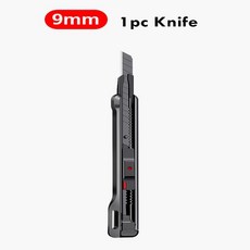 개폐식 스냅 오프 유틸리티 나이프 접이식 언박싱 절단 도구 블랙 탄소강 블레이드 9mm 18mm 크기, 1개, 한개옵션1, 03 1Pc 9mm Knife