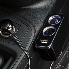 부착식 차량용 2소켓 시가잭 USB 2IN1 일체형 시거잭
