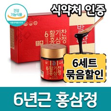 (6개묶음) 순 발효 홍삼 액기스 홍삼정 활기찬 면역 떠먹는 홍삼액 홍삼 진액 병, 6개