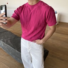 남자반팔니트머슬핏