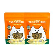 펫쉴드 고양이 덴탈 치아튼튼 이빨과자 치석 입냄새 제거, 2팩, 100g - 펫쉴드