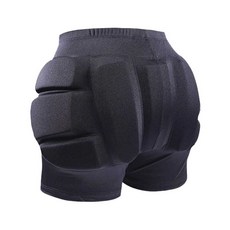 피겨 스케이팅 엉덩이 보호대 스키 보드 힙패드 장비, 블랙 XL (57-75kg) + 무릎패드 XL, 1개