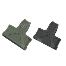 탄창 고무 커버 슬리브 유니 버설 재킷 고무 슬리브 HK416 J8 J9 SLR 장식 액세서리, 표준 구성, 블랙+그린 2개 세트