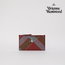 [공식] 비비안웨스트우드 카드지갑 SLIM HOLDER KHAKI CHECK