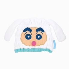 짱구 흰둥이 타월 캡 헤어캡 머리 수건 세안 밴드, 1개