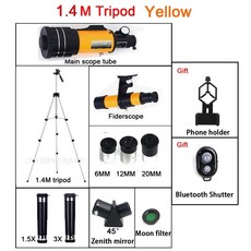 야간투시경 휴대용 전문 천체 150 배 줌 HD 고출력 야간 깊은 우주 별 달 F30070M, 3.1.4M tripod