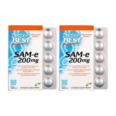 2통 Doctors Best 닥터스베스트 SAMe 200 mg 60 엔테릭코팅정, 60정, 2개