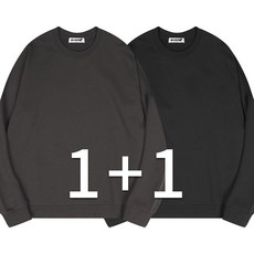 지스캇 1+1 쭈리 맨투맨 남여공용 세미오버핏 맨투맨 티셔츠