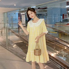 굿데이 컴퍼니 여름 빅사이즈 임산부 반팔 루즈핏 원피스 aYFQ08