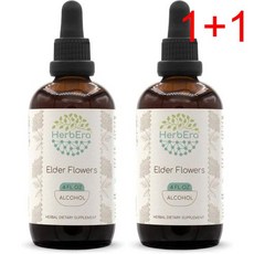 [1+1]엘더 플라워 A120 알코올 허브 추출물 팅크처 4 fl oz