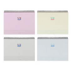 설래임 모닝글로리 수학 스프링 노트 16절 가로형_상철, 랜덤색상