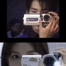 레트로 캠코더 소형 미니 빈티지 복고 Y2K 비디오, 은색