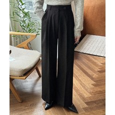 (롱 숏 미니 S-2XL) #노수선팬츠# 클래식 고퀄리티 언발 비조 버튼 투핀턱 하이웨스트 스트레이트핏 일자 와이드 슬랙스 (키작녀 키큰녀 바지 슬랙스 올드머니룩 하객룩 개미허리라인)