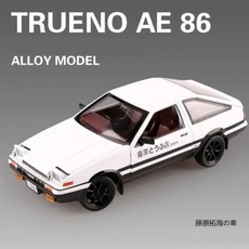 1/20 영화 이니셜 D AE86s 합금 자동차 모델 다이캐스트 금속 장난감 사운드 라이트 컬렉션 어린이 선물, 02.White