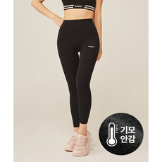 NERDY 널디 슬림 코튼 브러쉬드 액티브 레깅스 블랙