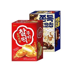 청우식품 쫀득초코칩 + 찰떡쿠키, 1세트, 198g