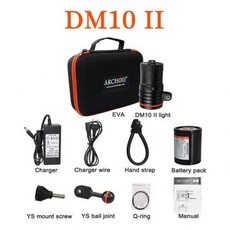 [해외] DM10 II 35 루멘 3 색 HD 비디오 다이빙 PHOTORAPHY 라이트 수중 1M 다이빙 비디오 라이트 UV 레드 필 라이트 다이브 손전등