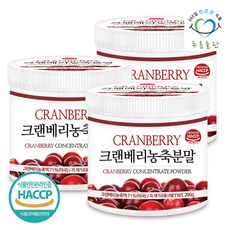 푸른들판 크랜베리 분말 200gx3통 주스 가루 농축 파우더 차, 200g, 3개