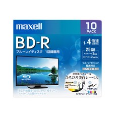 maxell 녹화용 BD-R 표준 130분 와이드 프린터블 10장팩 BRV25WPE.10S, 1개